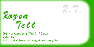 rozsa tell business card